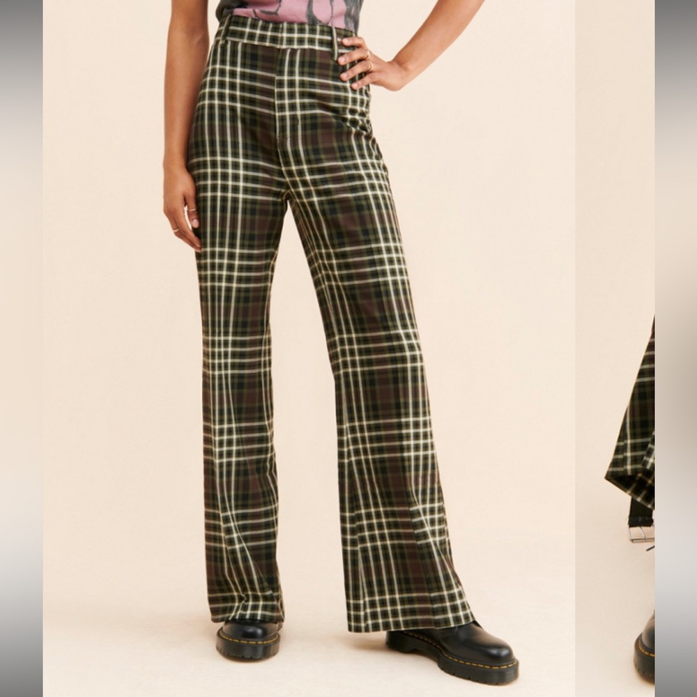 Free People Plaid Jules Pants